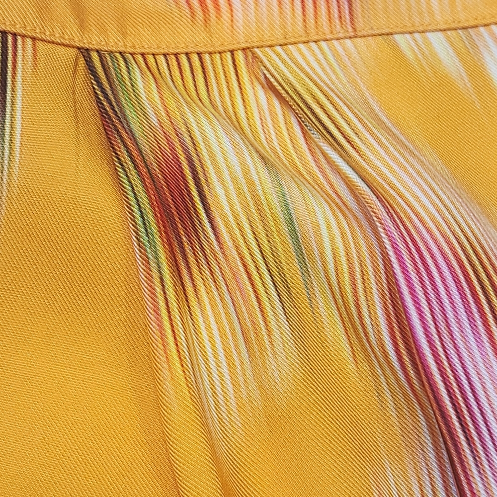 Ted Baker Pants Women's 8 Yellow Pink Hitako Floral Blured Wide Leg New $245 - Picture 5 of 16